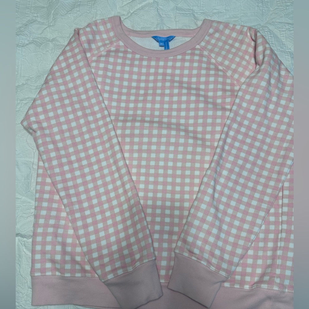 Draper James Natalie Gingham Sweatshirt Size M